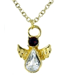 6030425 July Birthstone Angel Necklace Pendant Guardian Secret Appreciation R...