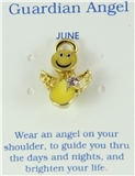6030436 June Birthstone Smiley Face Angel Lapel Pin Brooch Tie Tack Be Happy ...