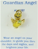 6030438 August Birthstone Smiley Face Angel Lapel Pin Brooch Tie Tack Be Happ...