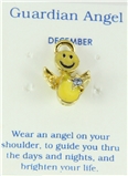 6030442 December Birthstone Smiley Face Angel Lapel Pin Brooch Tie Tack Be Ha...
