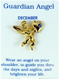 6030454 December Birthstone Angel & Heart Lapel Pin Brooch Tie Tack Cupid Lov...