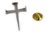 6030459 Rugged Cross Nail Lapel Pin Crucifix Brooch Tie Tack Jesus