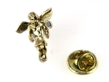 6030494 March Rhinestone Birthstone Angel Lapel Pin Guardian Protector Tie Ta...