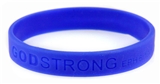 8010003 Set of 3 Blue Adult Embossed Godstrong Silicone Band Eph. Ephesians 6...