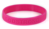 8020013 Set of 3 Pink Child Embossed Godstrong Silicone Band Eph. Ephesians 6...