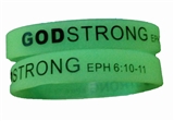 8030009 Set of 3 Glow in the Dark Adult Imprinted Godstrong Silicone Band Eph...