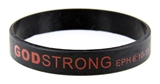 8040004 Set of 3 Black with Red Child Size Imprinted Godstrong Silicone Band ...
