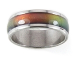 8mm Solid Stainless Steel Mood Ring 70's Style Not Cheap Very Good Quality