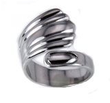 S33 Vintage Polished Rhodium Silver Tone Plated Adjustable Spoon Ring Heirloo...