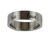 S45 True Love Waits Stainless Steel Band Ring Purity Abstinence W8 Marriage Christian Virginity 