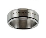 S48 I Am My Beloved Song of Solomon 6:3 Stainless Steel Spinner Ring Hebrew My Beloved is Mine