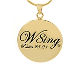 SH056 NNB W8ing Engraved Purity Abstinence Promise Pendant Necklace