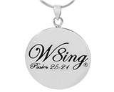 SH056 NNHC W8ing Engraved Purity Abstinence Promise Pendant Necklace