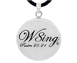SH056 NNHCo W8ing Engraved Purity Abstinence Promise Pendant Necklace