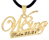 SH065 NNBCo W8ing Engraved Purity Abstinence Promise Cut Out Pendant Necklace