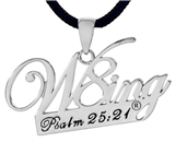 SH065 NNHCo W8ing Engraved Purity Abstinence Promise Cut Out Pendant Necklace