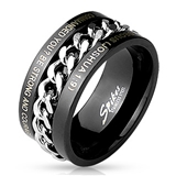T6 Joshua 1:9 Mens Wedding Band Be Strong In The Lord Scripture Christian